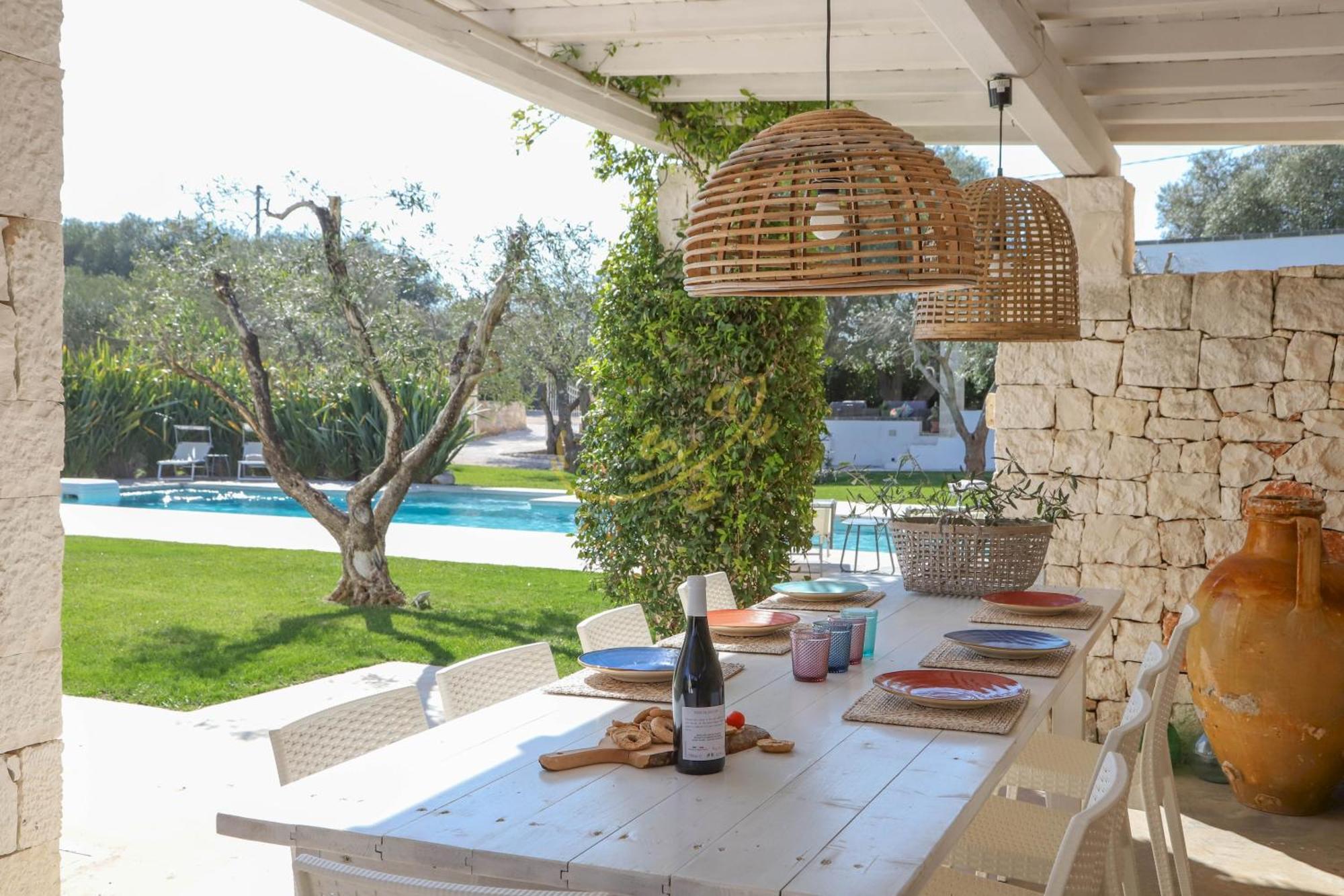 Вилла Td Dimora Del Giglio With Organic Garden With Pool Остуни Экстерьер фото